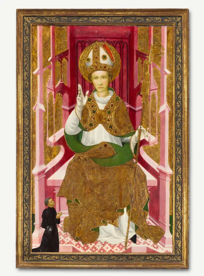 A Bishop Saint with a Donor (Saint Louis of Toulouse?)
