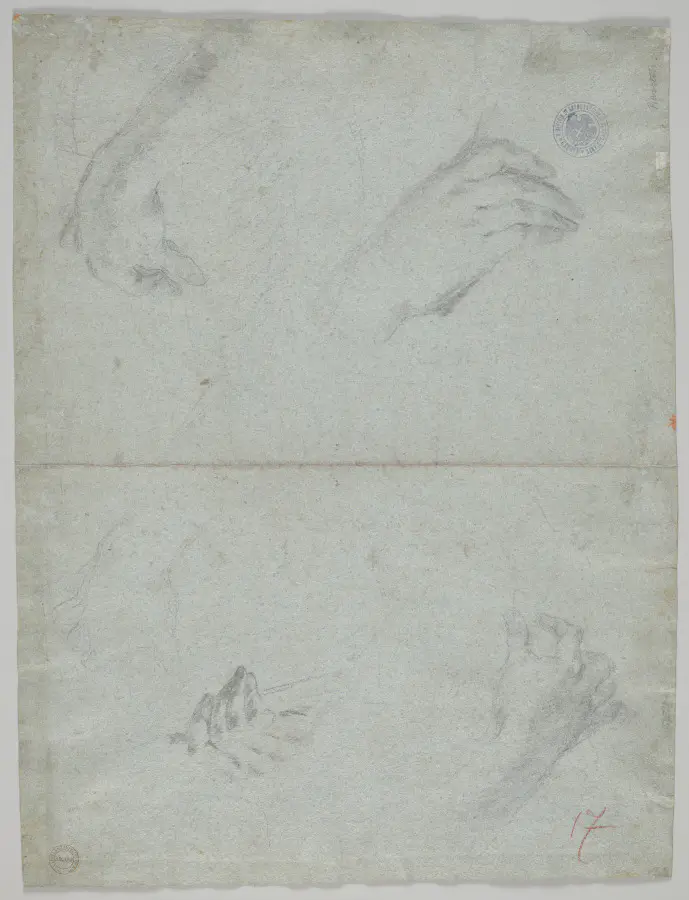 Studies of Hands Playing Instruments (verso)