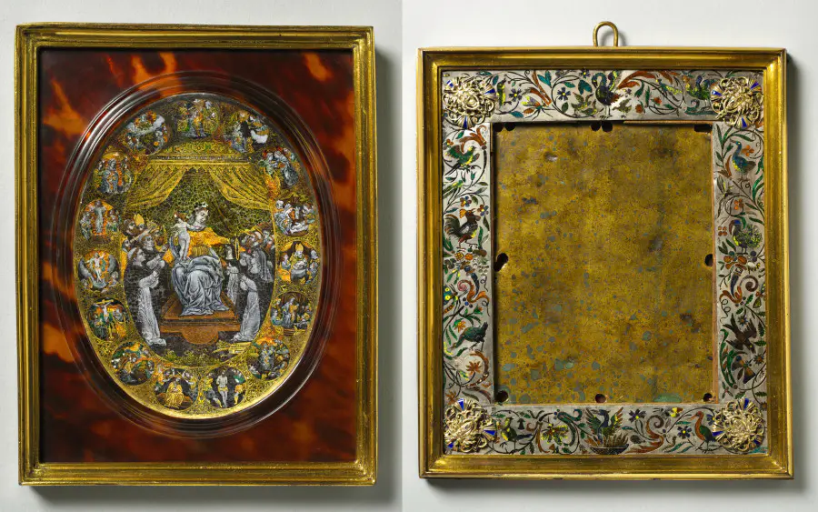Plaque Depicting the Madonna and Frame