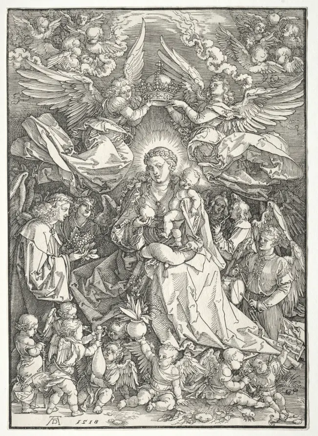 The Virgin Surrounded by Many Angels