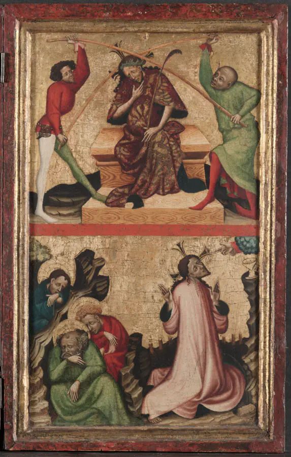 Diptych with the Passion of Christ (right wing): Crowning with Thorns and Agony on the Garden