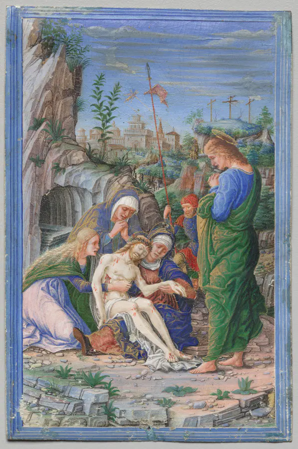 Single Leaf from a Book of Hours: Pieta