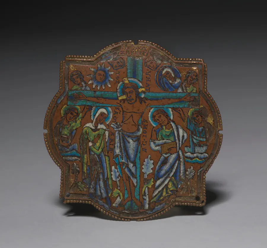 Enamel Plaque: Crucifixion