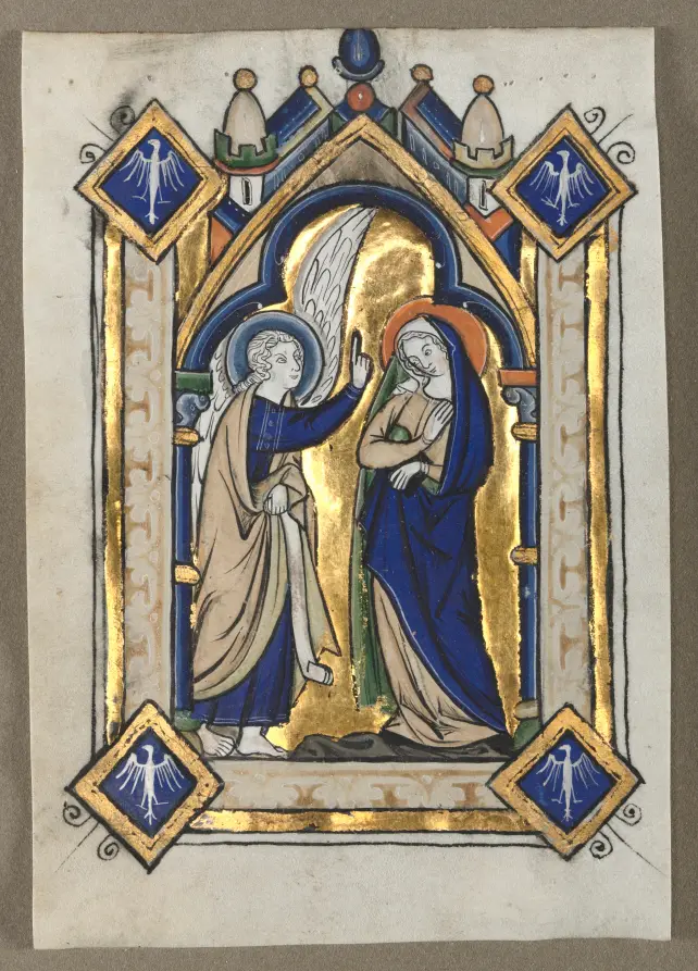 Leaf Excised from a Psalter: The Annunciation