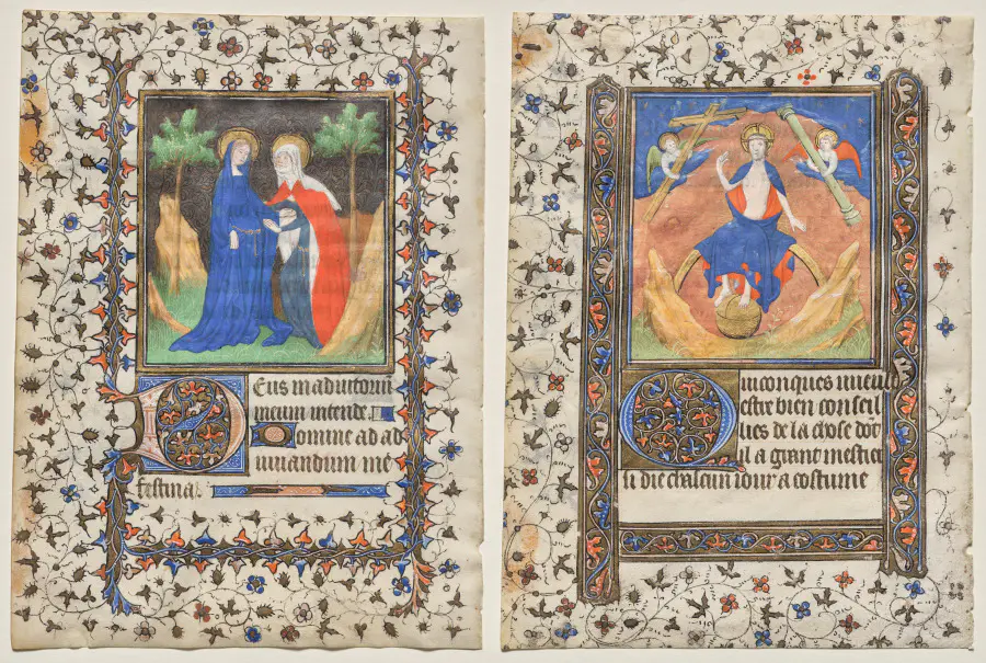 Leaves from a Book of Hours: The Visitation and Christ in Judgment