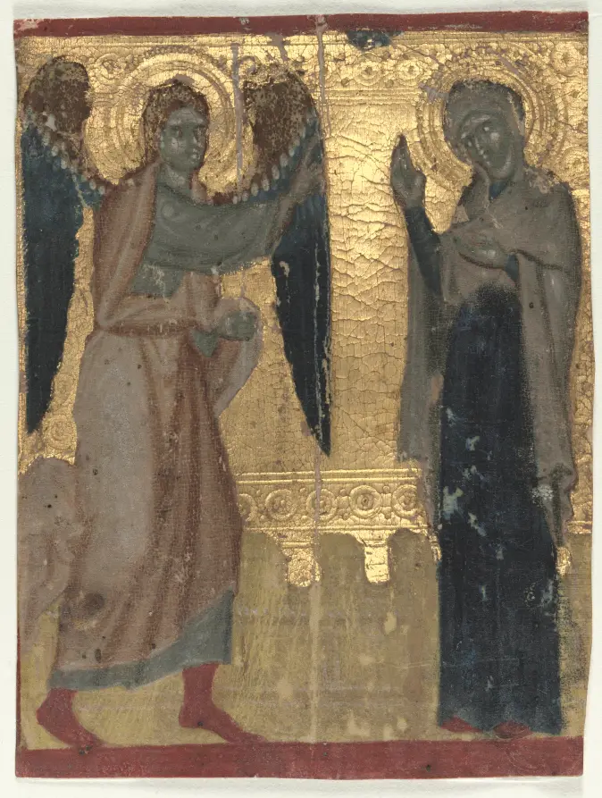 Miniature Excised from a Book of Hours: The Annunciation
