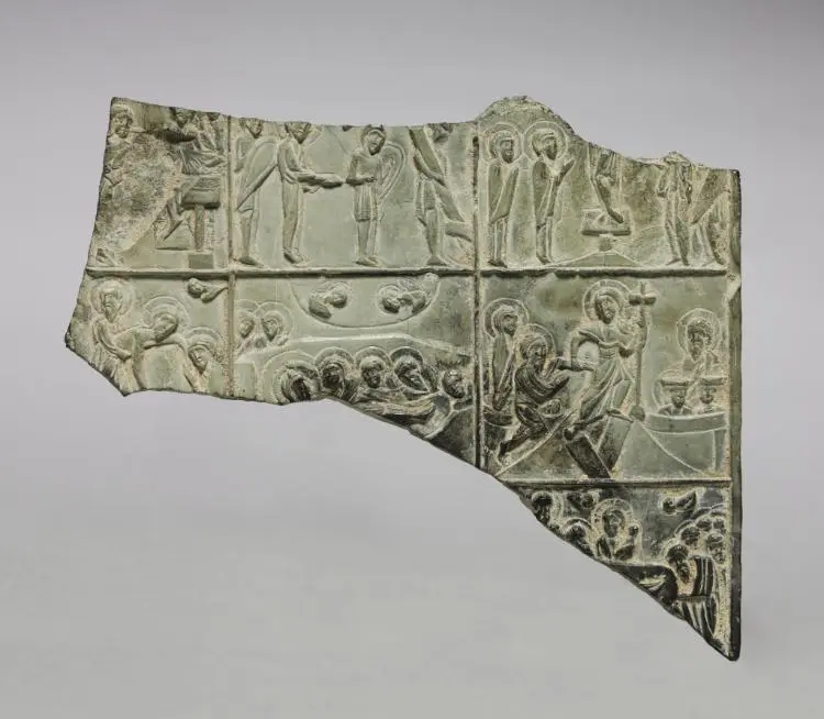Fragment of an Icon with Scenes from Christ's Passion