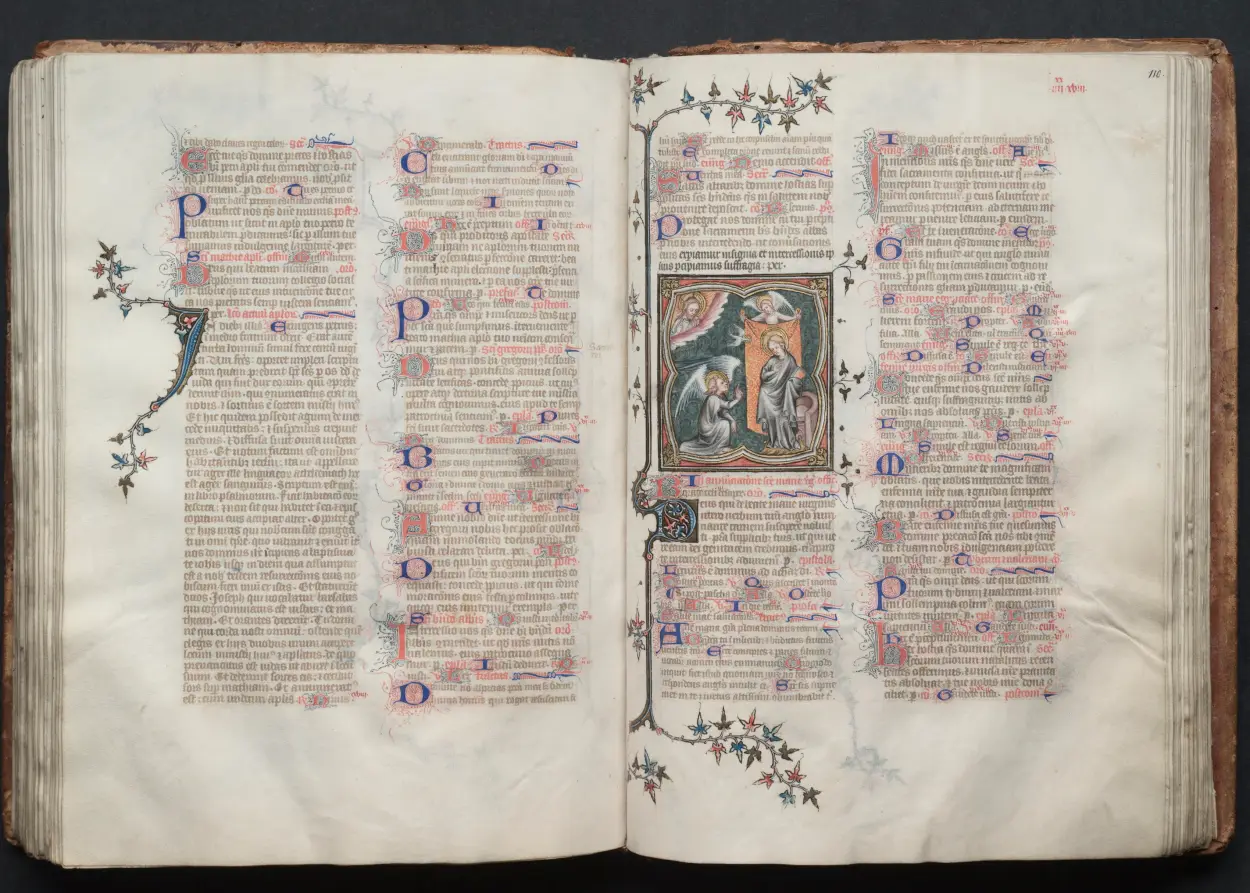 The Gotha Missal: Fol. 110r, The Annunciation