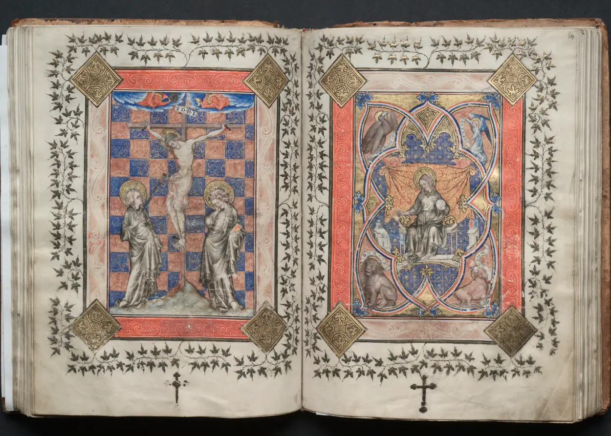 The Gotha Missal: Fol. 63v, Crucifixion