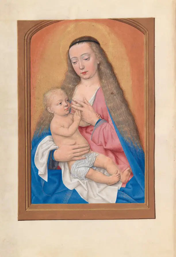 Hours of Queen Isabella the Catholic, Queen of Spain: Fol. 257v, Madonna and Child