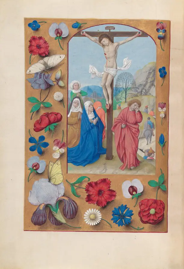 Hours of Queen Isabella the Catholic, Queen of Spain: Fol. 72v, Crucifixion