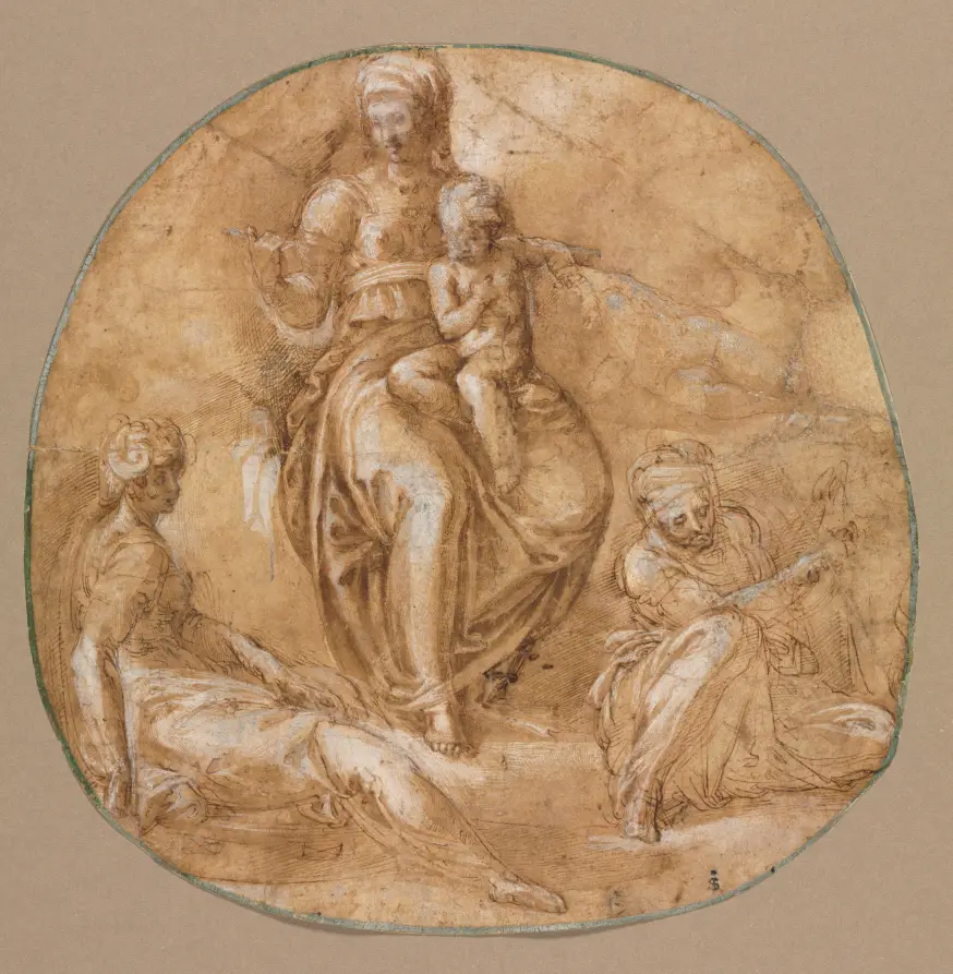 Virgin and Child with St. Catherine of Alexandria and Saint Anne (?)
