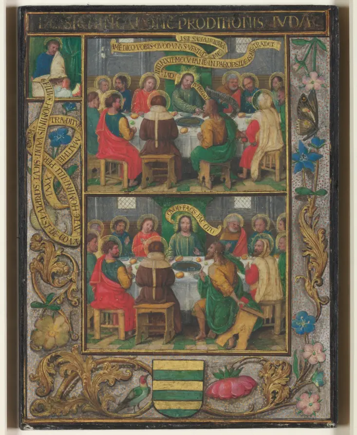 Single Leaf with Scenes from the Last Supper