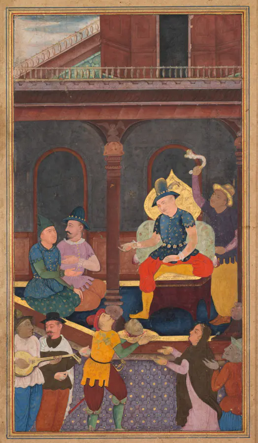 Salome Receiving John the Baptist’s Head on a Platter (folio 112 verso), from a Mirror of Holiness (Mir’at al-quds) of Father Jerome Xavier