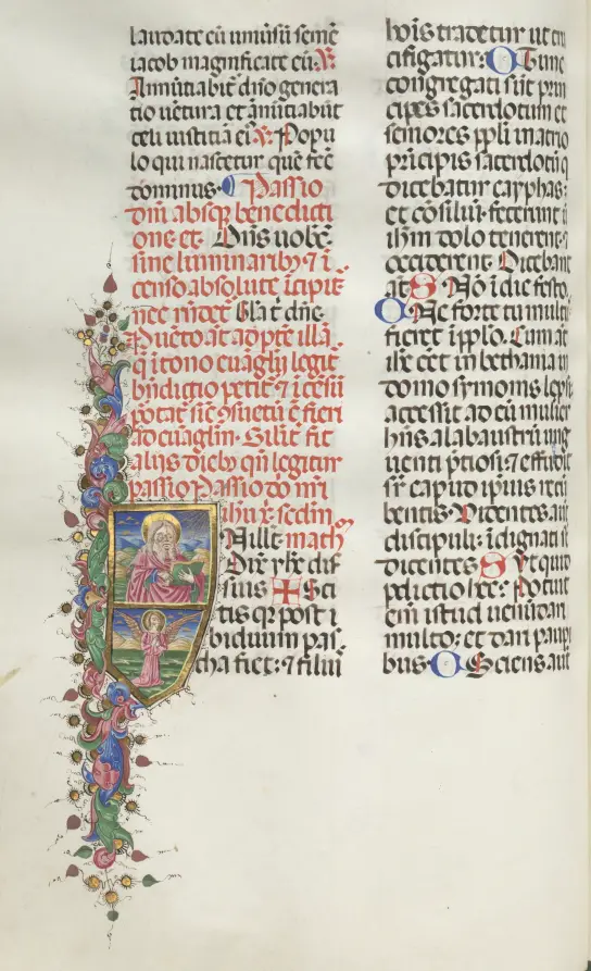 Missale: Fol. 116: Saint Matthew with Angel