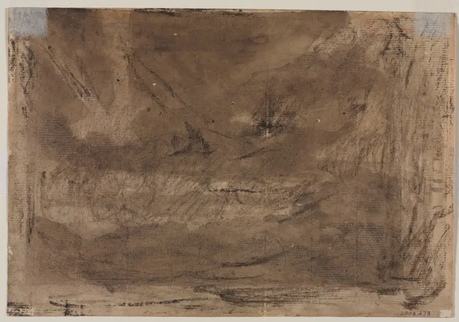 Compositional Study? (possibly for "Poussin’s Deluge") (verso)