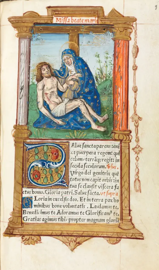 Printed Book of Hours (Use of Rome): fol. 53r, Pieta
