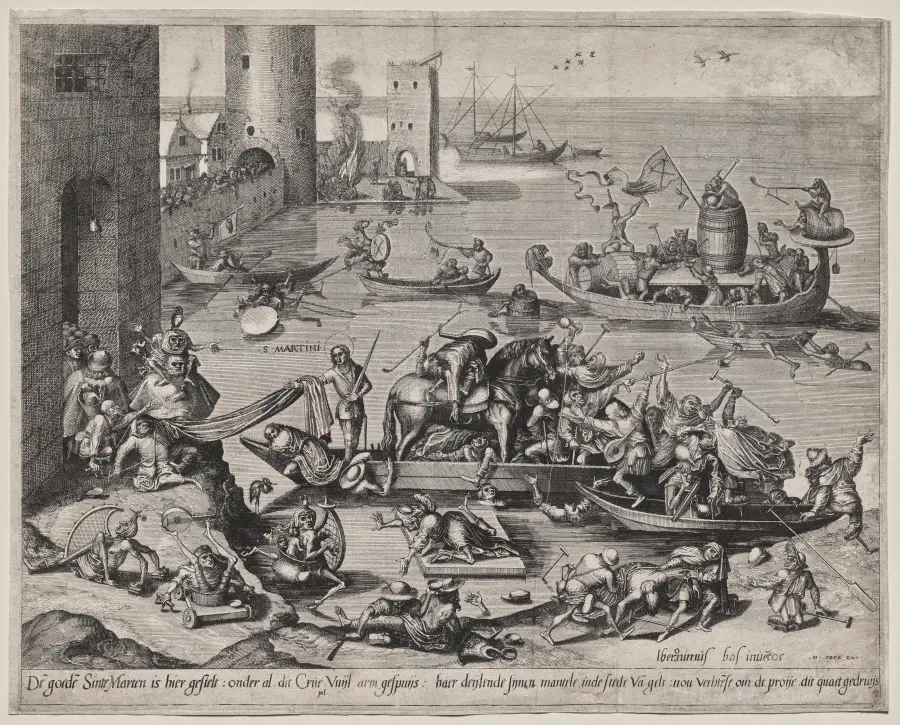 Saint Martin with His Horse on a Ship