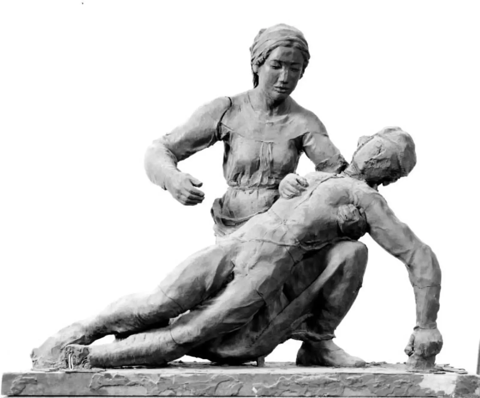 Pieta. Moder med en falden søn