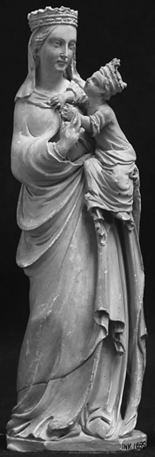 Stående Madonna med barnet
