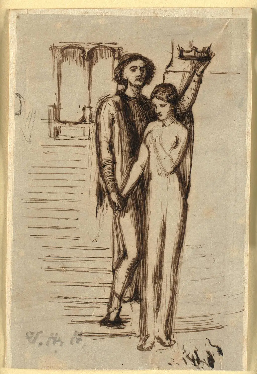 Michelangelos Pietá i Firenzes Duomo. Set fra højre side