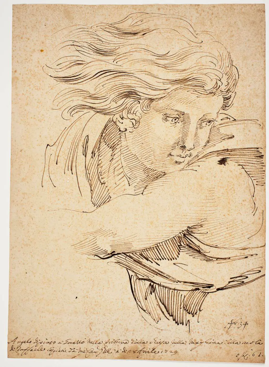Hovedet af en engel, efter Raphael