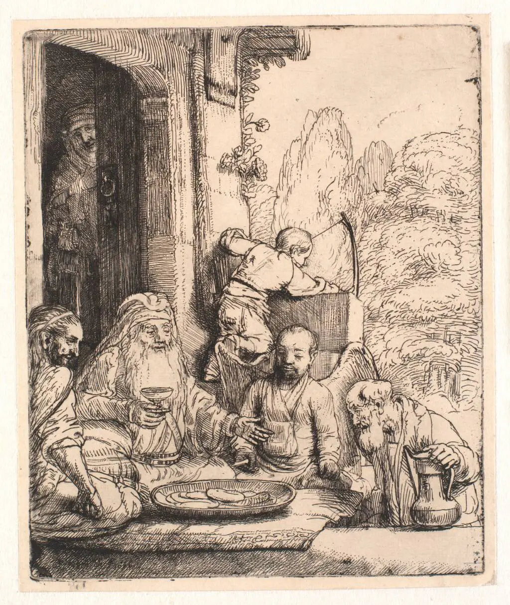 Abraham beværter englene