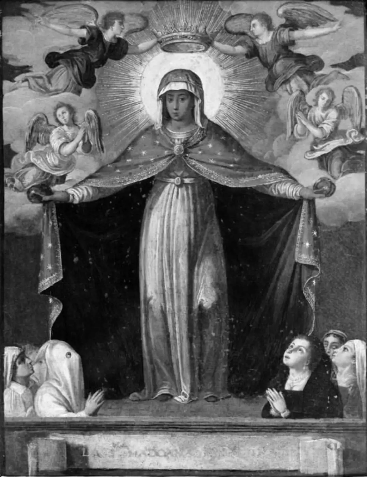 Madonna i en glorie af engle